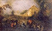 WATTEAU, Antoine The Burdens of War oil painting artist